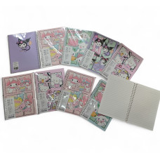 SANRIO LIBRETA ESTAMPADA SURTIDOS X 10 UNIDADES 14*21 COD 6825C