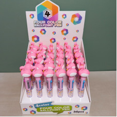 FLAMINGO LAPICERO 4 COLORES X 36 COD QM882A
