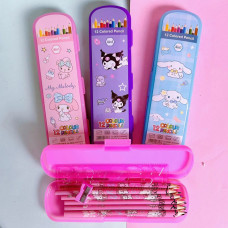 SANRIO ESTUCHE 12 COLORES+REGLA Y SACAPUNTA COD 2800