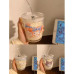 SANRIO VASO VIDRIO CON PITILLO 350ML COD TER64
